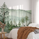 Woodland Forest Mural Wallpaper with trees and mountains, made in the USA - Your Western Decor