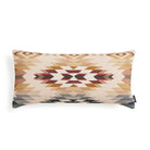 Decorative pillow with geometric pattern on a white background