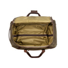 Waxed canvas and leather roll-on duffle bag made in the USA - Your Western Decor