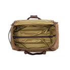 Waxed canvas and leather roll-on duffle bag made in the USA - Your Western Decor