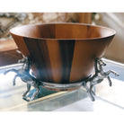 Wood Salad Bowl w/ Aluminum Horse Stand - Your Western Decor