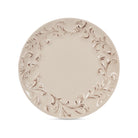 Acanthus Estate embossed stoneware dinner plate.