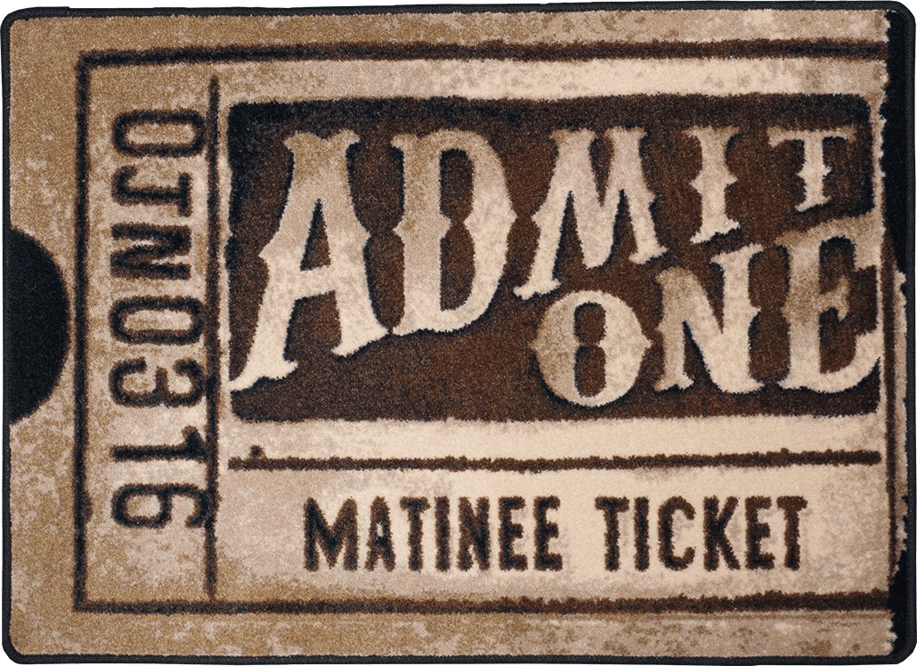 Theater Admit One Accent Rugs - Your Western Decor, LLC