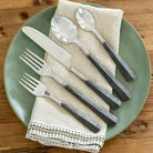 Aged black handled flatware set - Your Western Decor