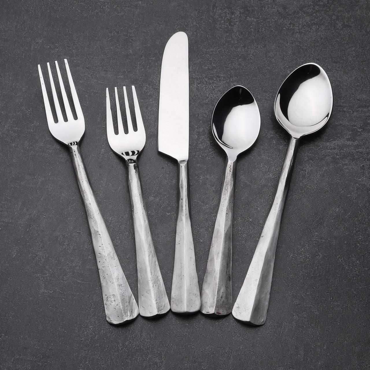 Aged Flatware Set - 18/8 stainless steel flatware - Your Western Decor