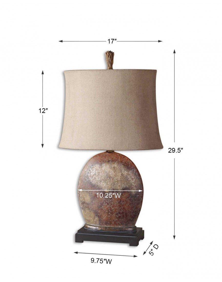 Rustic Aged Ivory Table Lamp measurements- Your Western Decor