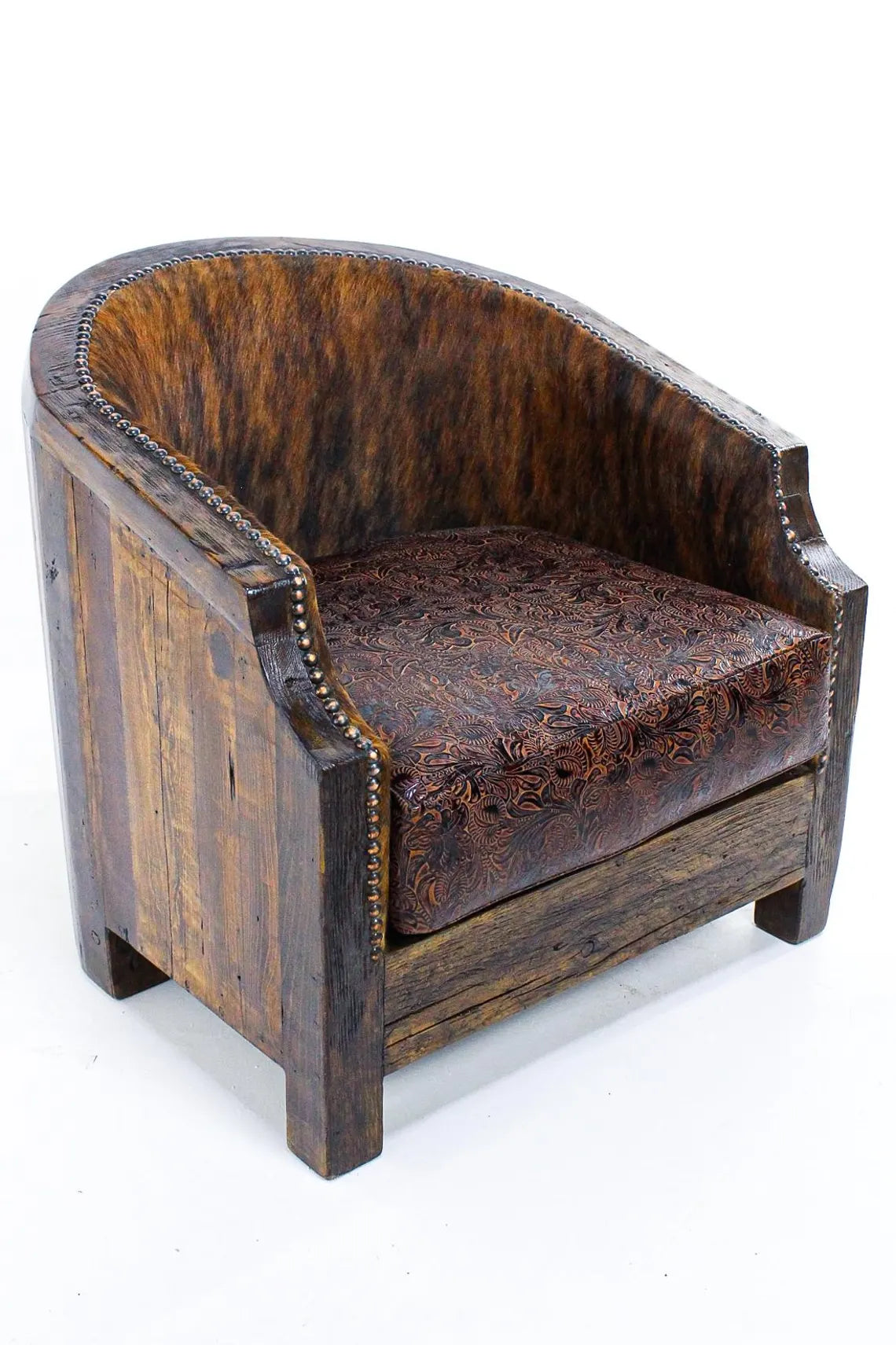 Rustic handmade Alamo Barrel Chair - Your Western Decor