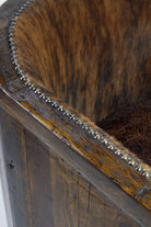 Rustic Alamo Barrel Chair tacking detail - Your Western Decor