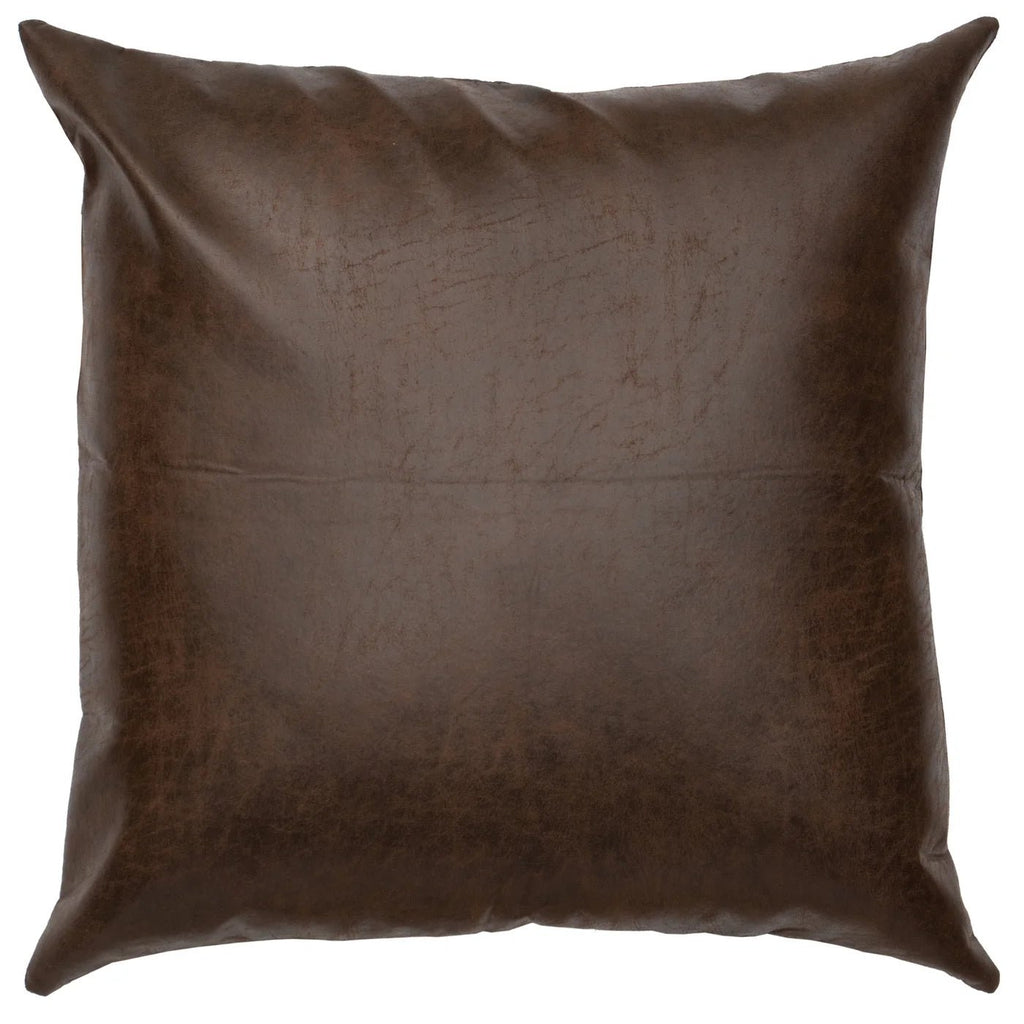 Handcrafted in Idaho, Sable Faux Leather Euro Sham - Your Western Decor