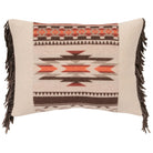 Alamosa Southwest Pillow Sham with leather fringe made in the USA - Your Western Decor