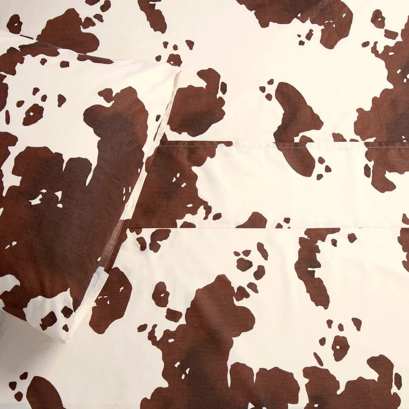 All-Over Cowhide Print Sheets - Western Bedding - Your Western Decor