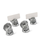 Premium aluminum carved Turkey Place Card Holders set of 4 - Your Western Decor