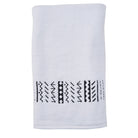 White with black embroidery Amaya Aztec Bath Towel - Your Western Decor