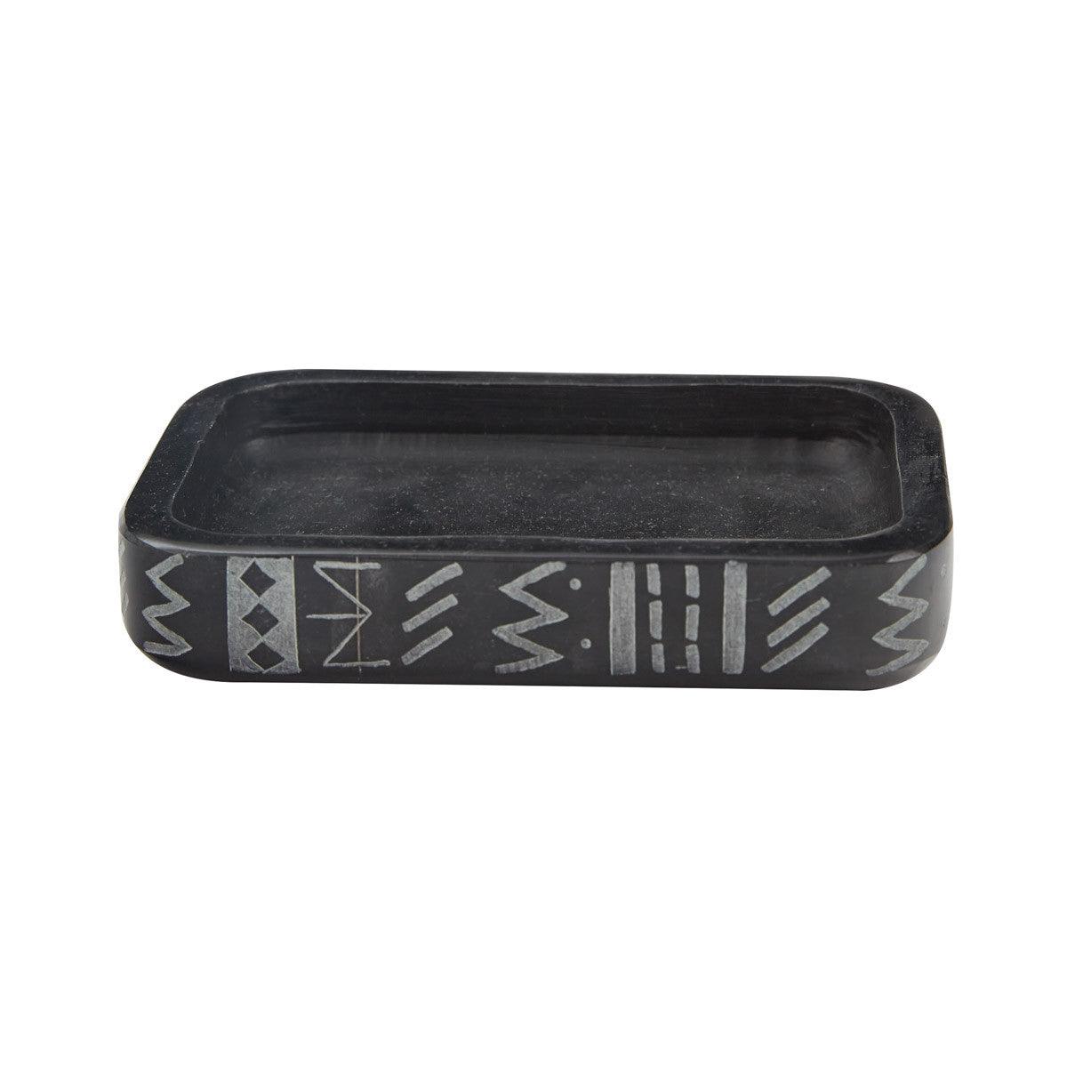 Black Aztec soap dish - Your Western Decor