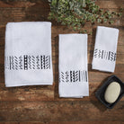 White with black embroidery Amaya Aztec Bath Towel Collection - Your Western Decor