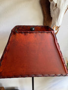 Amber rawhide rectangle lamp shade 