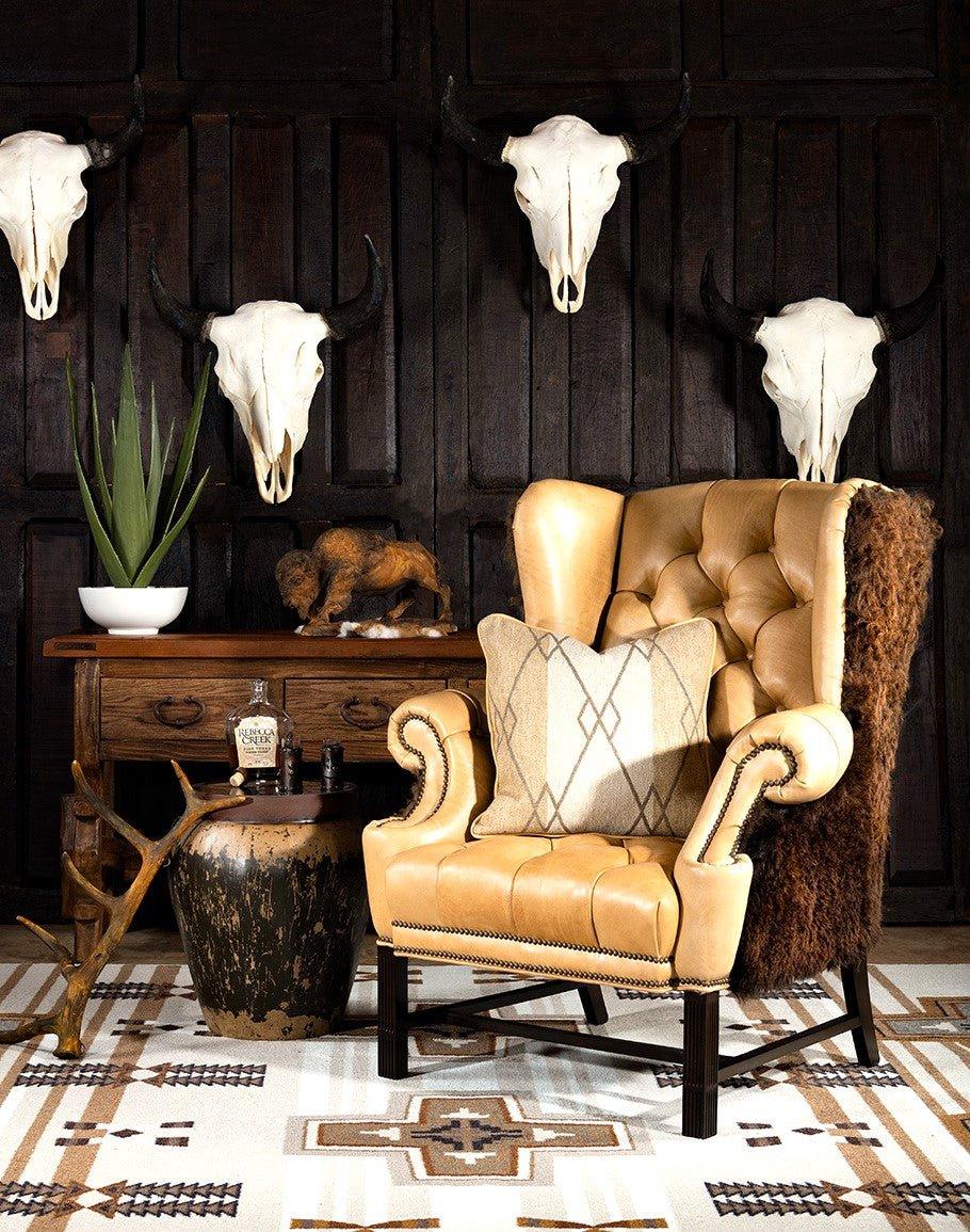 Bison Decorated Rustic Living Room - Your Western Decor