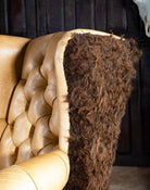 American Bison Tufted Leather Arm Chair made in the USA - Your Western Decor