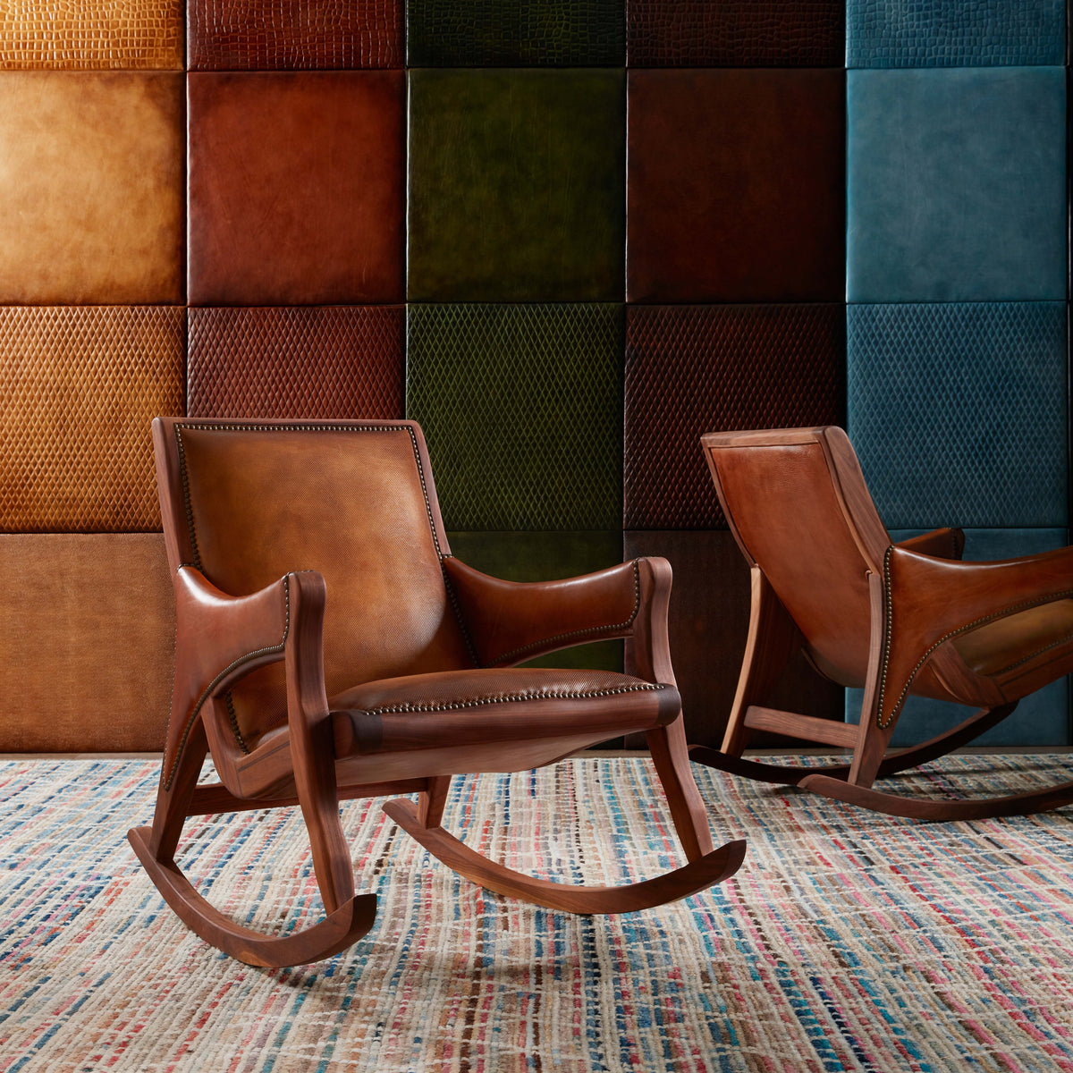 Bowen Leather Rocking Chair USA Made | Your Western Decor