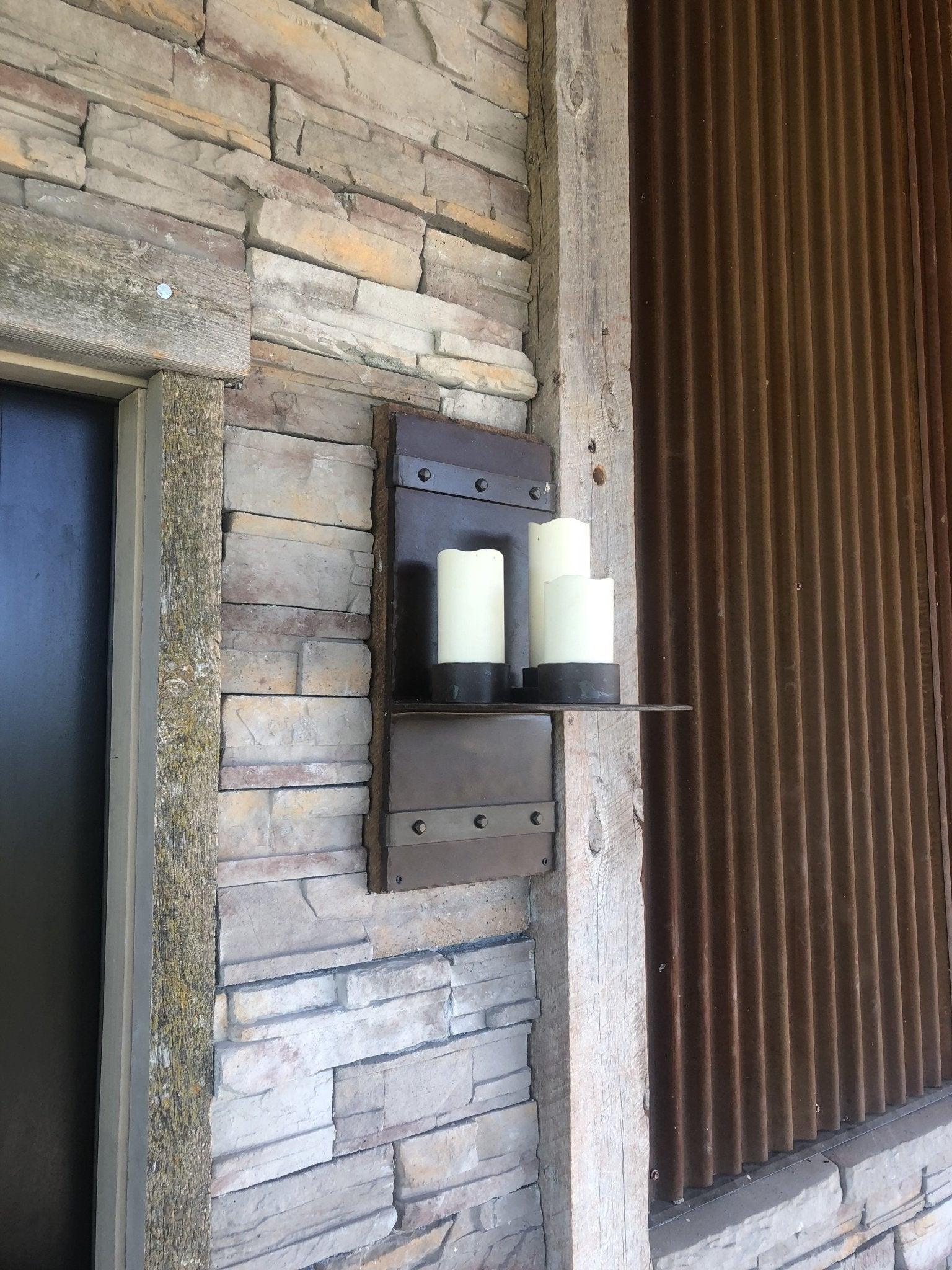 American made rustic outdoor pillar wall sconce - Rustic Lighting - Your Western Decor