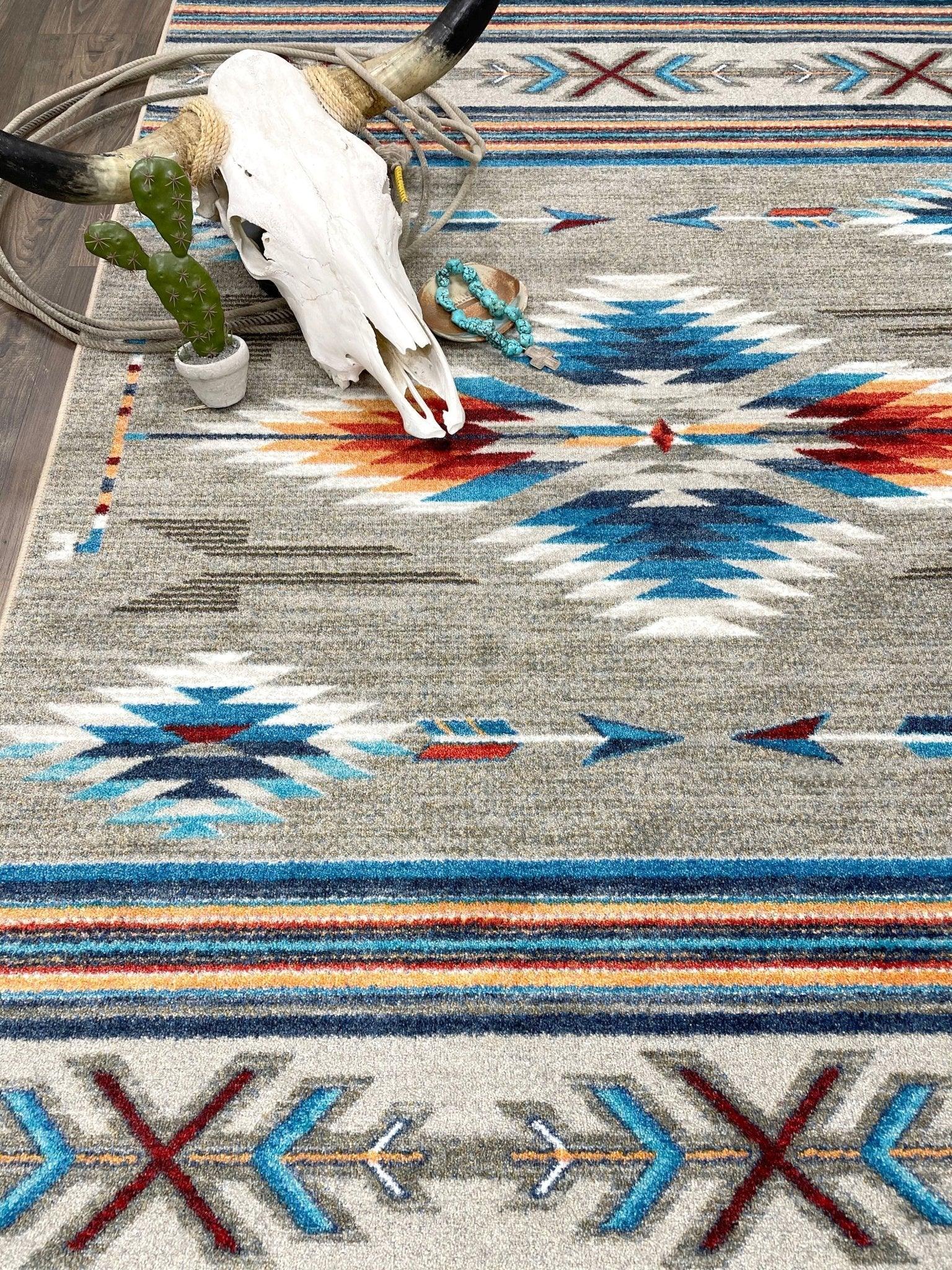 Gray Southwestern Rug, Gray Native American Style Rug, Navajo Style Rug, Native American Style Area Rug, authentic Gray Southwest Rug, Gray Indian Rug