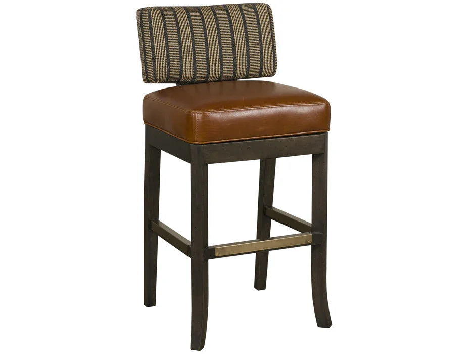 Andes fabric back and leather swivel seat bar chair - Your Western Decor