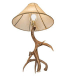 Antler Sheds Table Lamp with Natural Rawhide Shade - Your Western Decor