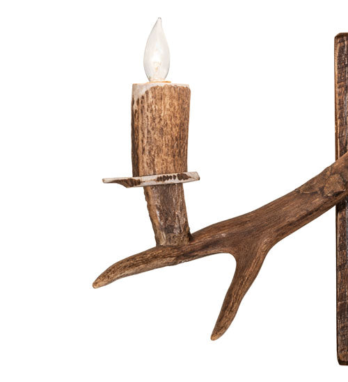Antler wall sconce light detail 