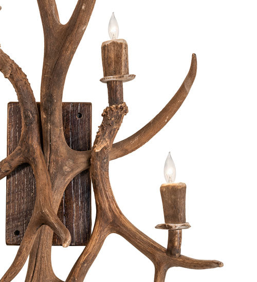Antler wall sconce detail 