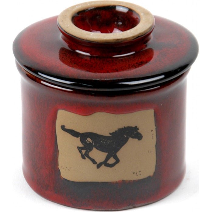 American made Apache Horse French Butter Keeper - Your Western Decor