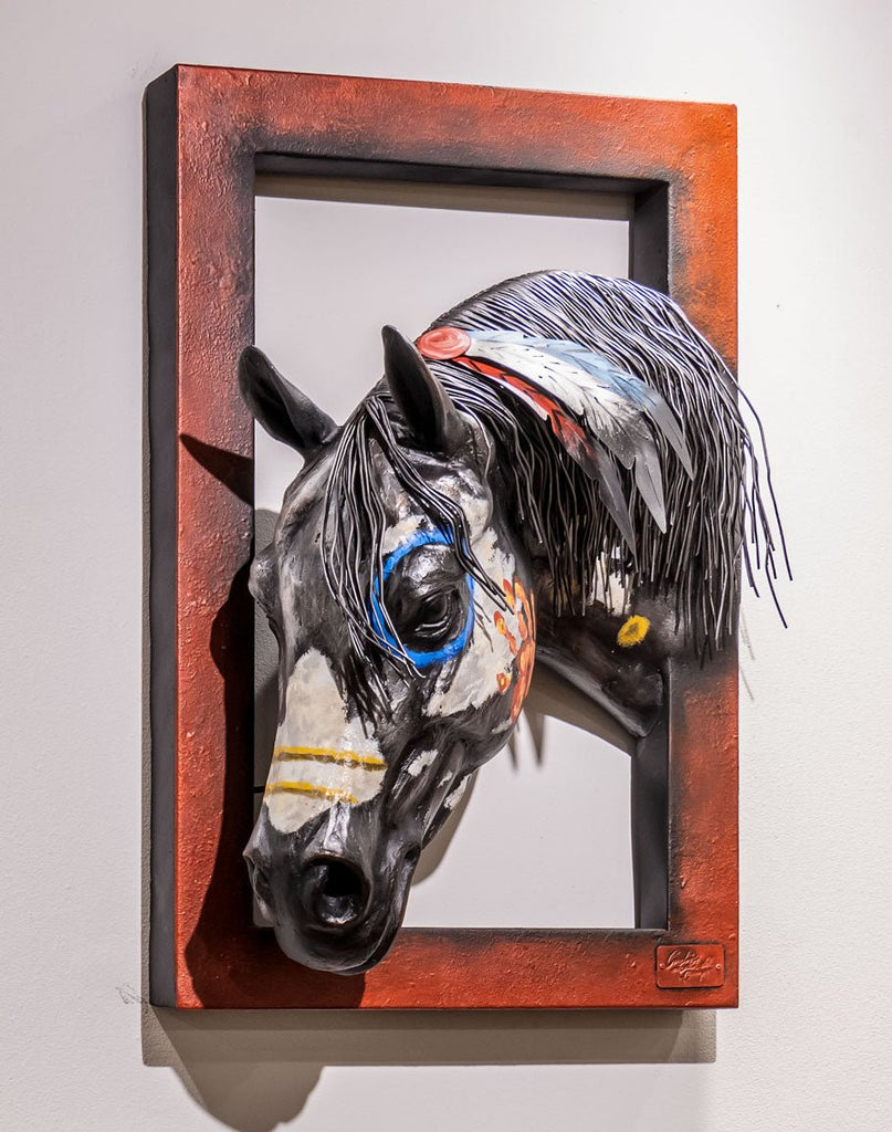 Apache War Horse Wall Sculpture - Your Western Decor