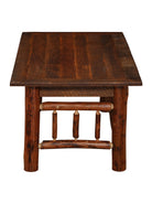 Handcrafted lodge coffee table made from reclaimed barnwood