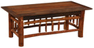 Reclaimed wood and hickory log coffee table with heirloom craftsmanship