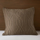Brown textured pillow on a wooden headboard - Your Western Decor