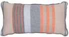 Rectangular pillow with chandler striped pattern on a white background