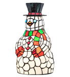 Art Glass Snowman Accent Lamp - 14" - Your Western Decor, LLC