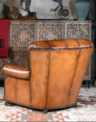 American made Artisan Leather Tufted Chair back - Your Western Decor