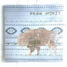 Ash and Ice buffalo canvas in greys and brown with Aztec designs - Your Western Decor