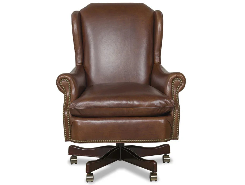 American made Atticus Executive Leather Office Chair front - Your Western Decor