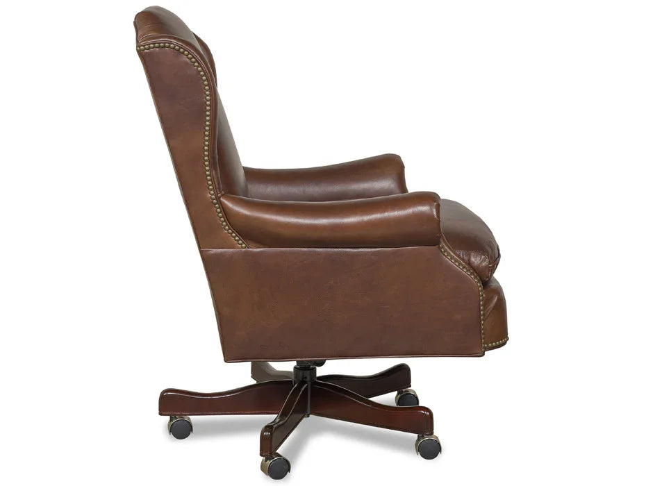 American made Atticus Executive Leather Office Chair side - Your Western Decor