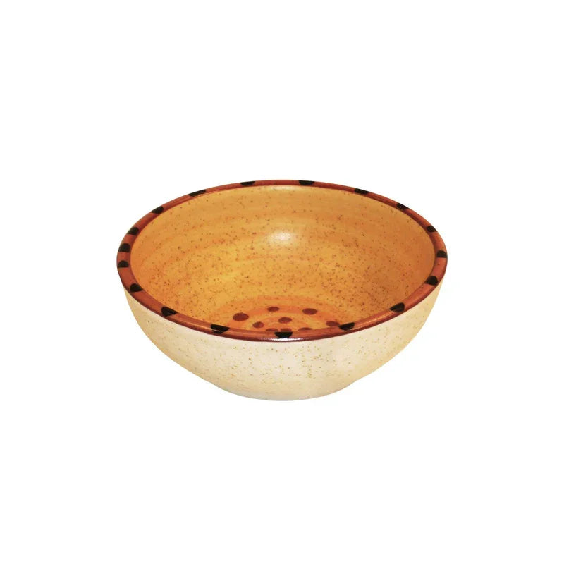 Aurora cereal bowl in beige, burnt red and orange - Your Western Decor
