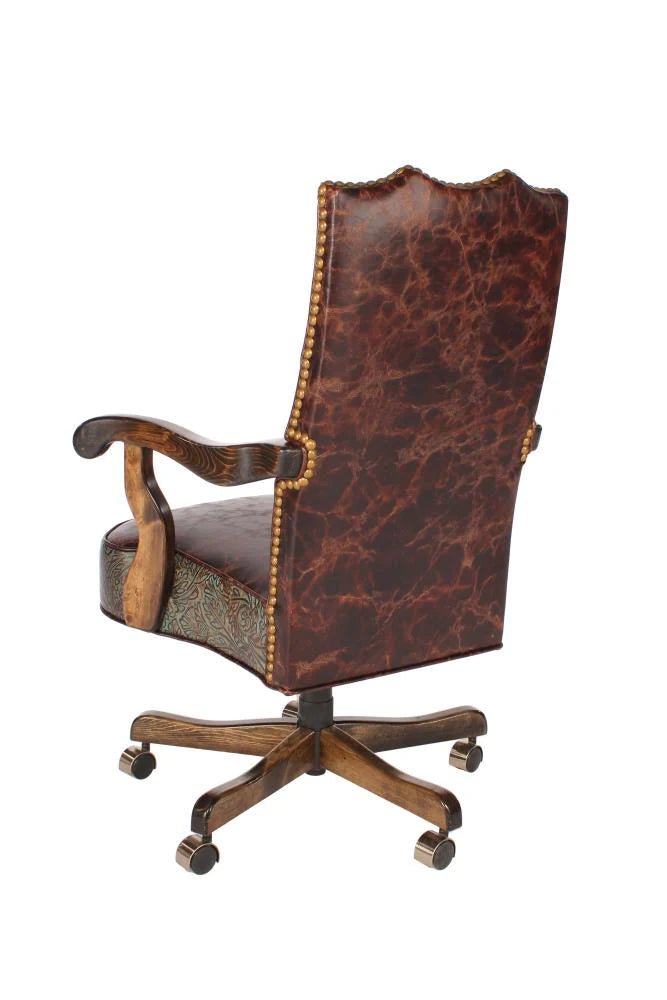 American madeAutumn Turquoise Western Office Chair - Your Western Decor