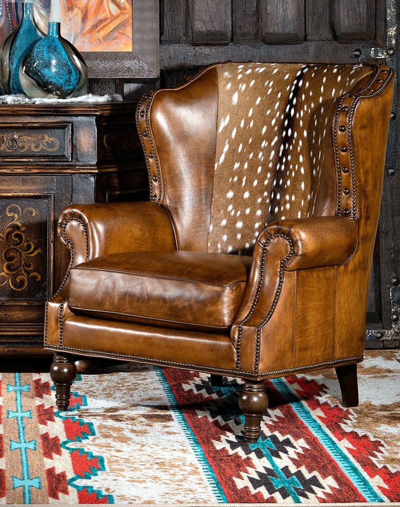 Axis Hide & Leather Accent Chair - American made fine furnishings - Your Western Decor