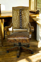 Leather & Axis Office Chair - Your Western Decor