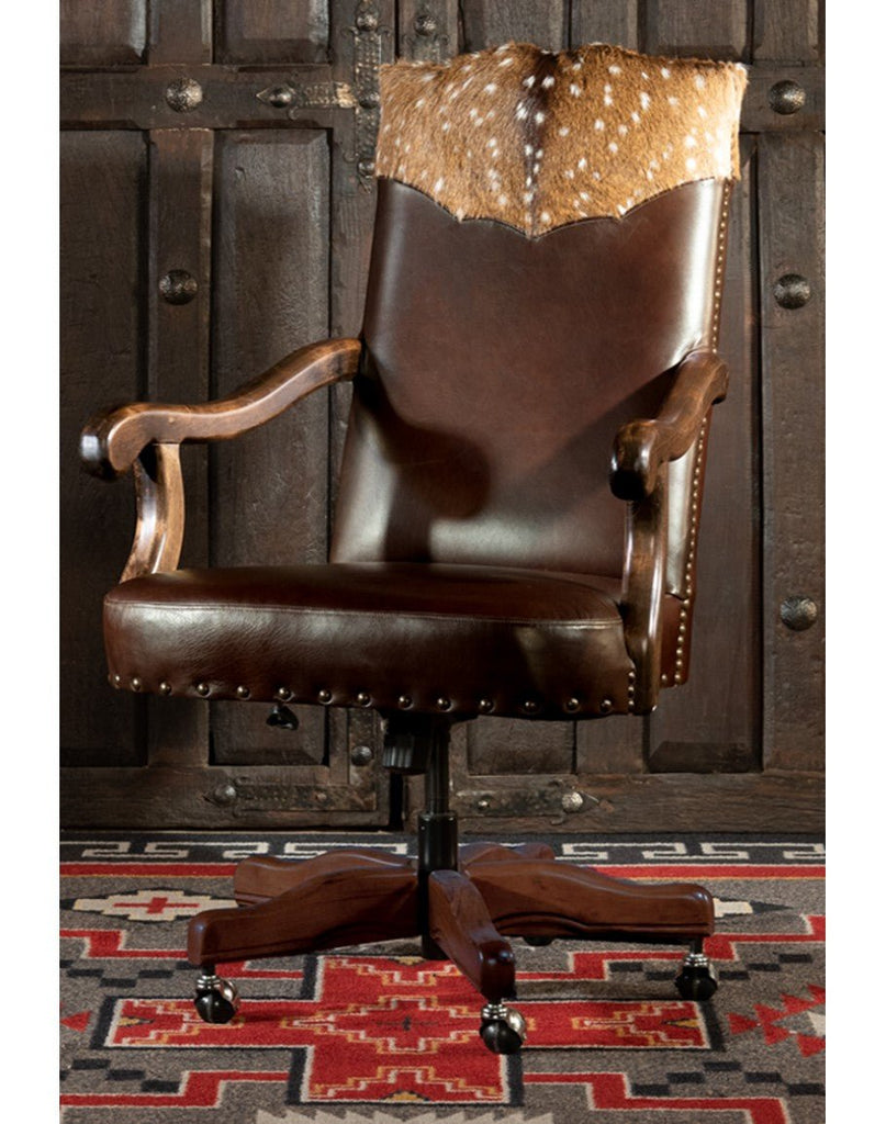 Axis Yoke & Leather Office Chair - Your Western Decor