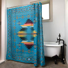 Aztec Turquoise Shower Curtain made in the USA - Your Western Decor