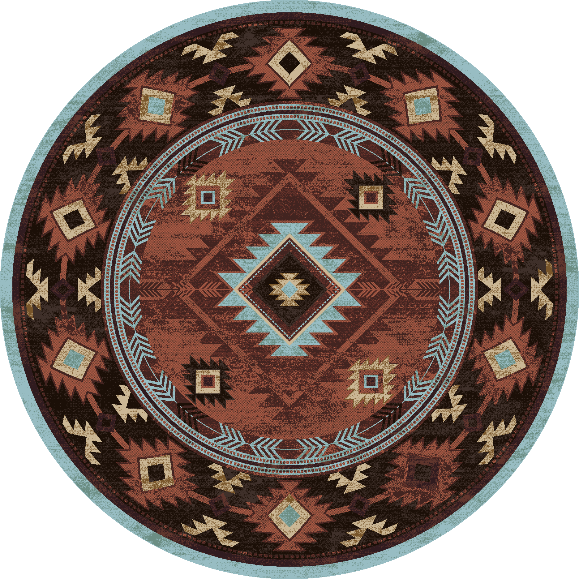 Aztec Whiskey River Rugs in Turquoise | Rugs | Your Western Decor