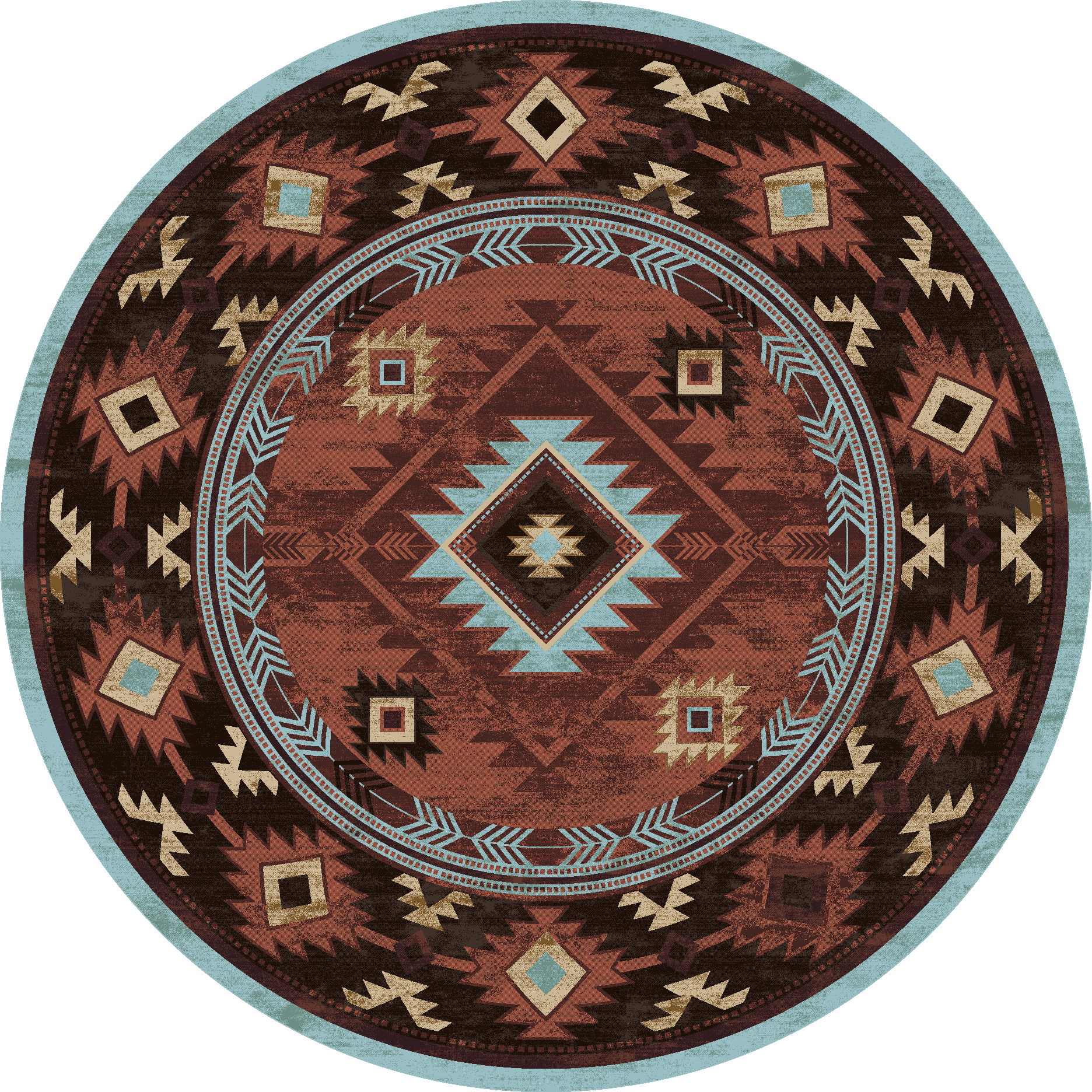 Aztec Whiskey River Rugs in Rust - Your Western Decor