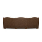 Back of leather sofa
