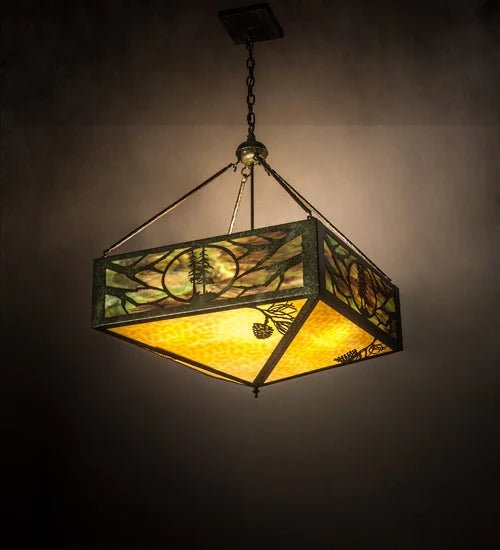 Balsam Fir Rustic Pendant Light made in the USA - Your Western Decor